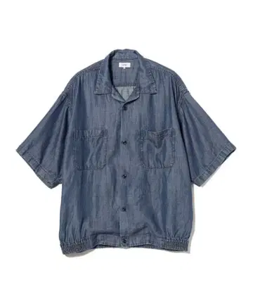 BEAMS 데님 크롭 셔츠