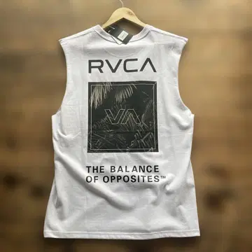 새상품 RVCA 루카 25ss PALM BOX TT 탱크탑 화이트 L