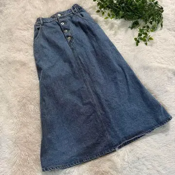 [새상품급] LAVANDA 라반다 우노 미사코 데님 스커트 F 사이즈