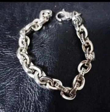 새상품 약 22cm 페이퍼 체인 팔찌 silver925