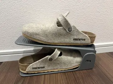 BIRKENSTOCK 울 슬리퍼 37 사이즈 그레이