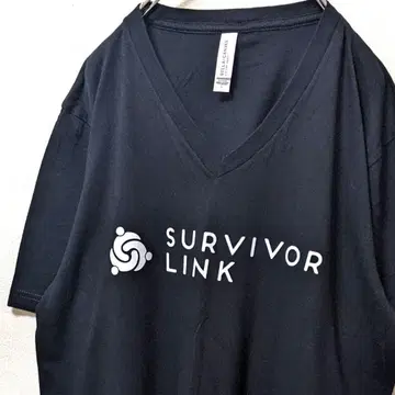 베라 캔버스 서바이버 링크 아메리카 로고 티셔츠 블랙 검정 L 구제 의류