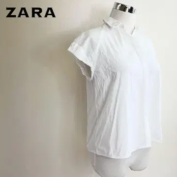 ZARA TRF 자라 ZARA 프렌치 슬리브 셔츠 블라우스 화이트
