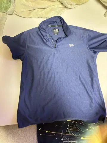 New Era 네이비 피케 셔츠 M