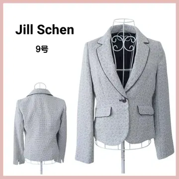 새상품급 Jill Schen 트위드 자켓 포멀 화이트 9호 M