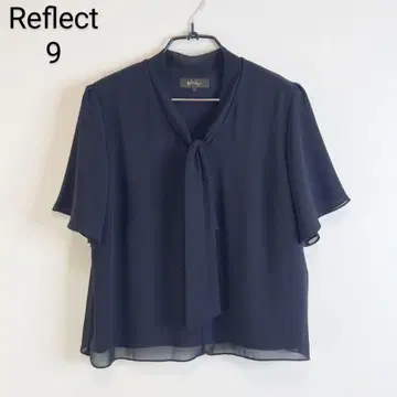 Reflect 보타이 블라우스 네이비 컬러