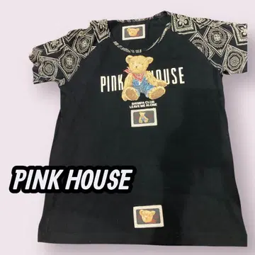 PINK HOUSE 핑크하우스 테디베어 티셔츠 반다나 패턴