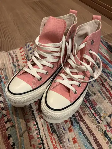 CONVERSE ALL STAR 핑크 통굽 스니커즈
