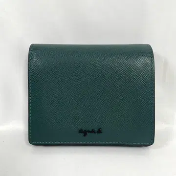 미사용에 가까운 agnes b. 에네스베 이중 지갑 가죽 그린