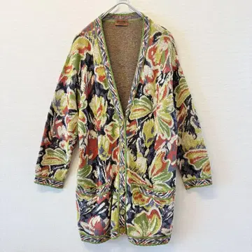 미쏘니 MISSONI 가디건 니트 꽃무늬 컬러풀 이탈리아제