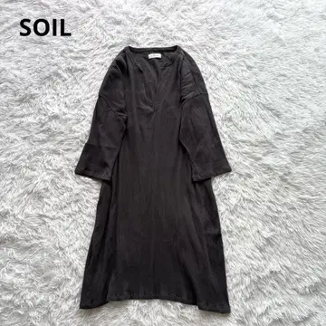 소일 원피스 루즈한 빅 사이즈 롱 원피스 리브 7부 소매