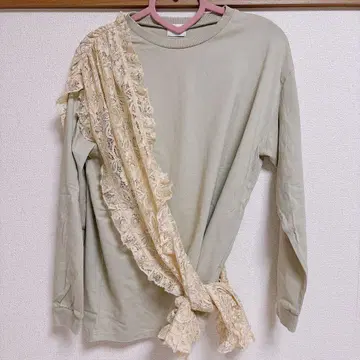 메리 제니 레이스 숄 롱 T