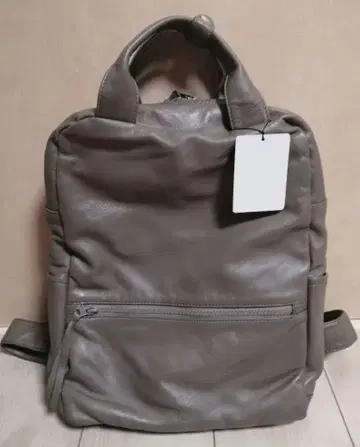 미사용 nouer 누에르 천연 가죽 백팩 그레이지