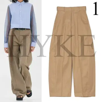 HYKE 25SS BARREL LEG PANTS 배럴 레그 팬츠 와이드