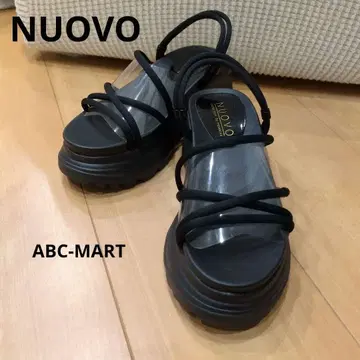 시착만 가능 NUOYO 누오보 블랙 통굽 샌들 M 컴포트