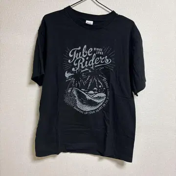 Tube Riders 티셔츠 L 사이즈 블랙 1985년