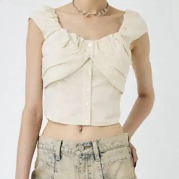 moussy LAYERED GATHERED 블라우스 2