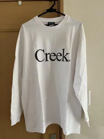 Creek 로고 긴팔 티셔츠 XL 화이트