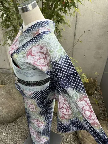 아리마츠 시로리 유카타 새상품 재봉 완료 hanashibori 네이비