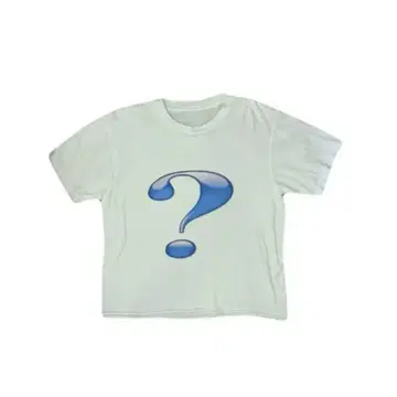 [ ? ] T셔츠 화이트 M 숏 기장