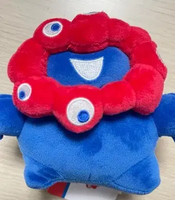 봉제 인형 파랑 빨간색 약 15cm