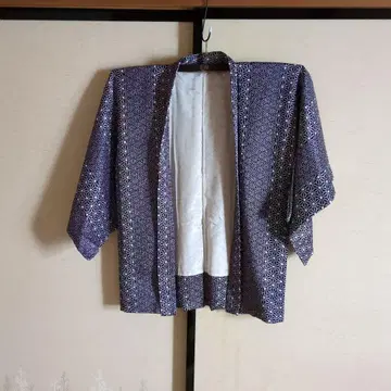 기하학 패턴 보라색 겉옷