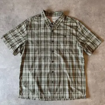 90년대 빈티지 L.L.Bean 엘엘빈 반팔 체크 셔츠 XL