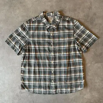 90s 빈티지 L.L.Bean 엘엘빈 반팔 체크 셔츠 XL