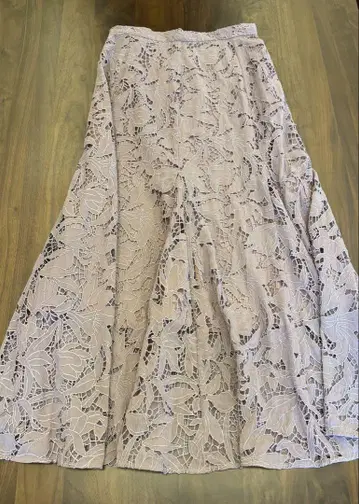 JILLSTUART 질스튜어트 연보라색 레이스 플레어 스커트