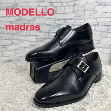 미사용 MODELLO madras 마드라스 싱글 몽크 비즈니스 슈즈 블랙