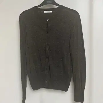 MACPHEE 다크 브라운 가디건 린넨