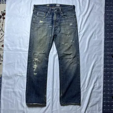 데님 그런지 00s y2k 색 바램 데미지 가공 크러쉬 스트레이트