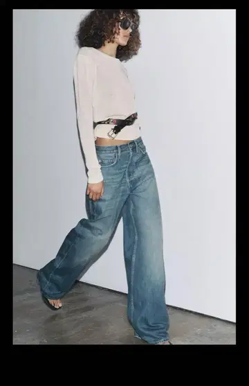 JEANSZWCOLLECTION RELAXED 미드 라이즈 ZARA 38