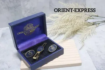 ORIENT-EXPRESS 넥타이핀 커프스 커프스 골드 철도