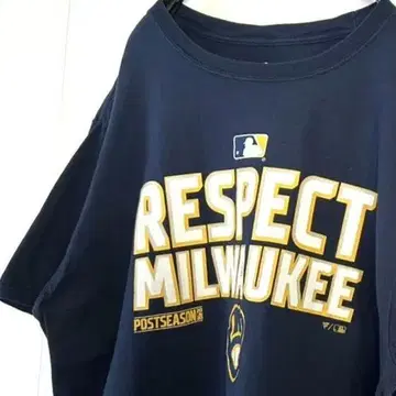 Fanatics Respect 밀워키 티셔츠 L 네이비 구제 의류