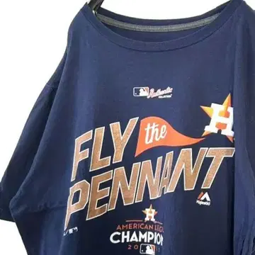 플라이 PENNANT 챔피언스 티셔츠 L 네이비 컬러 구제 의류