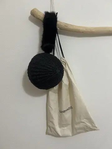 풀 문 바스켓 (퍼 핸들 포함) 블랙