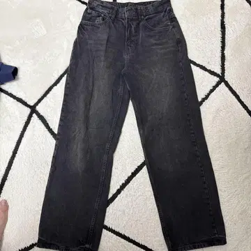 자라 블랙 와이드 레그 데님 EUR38