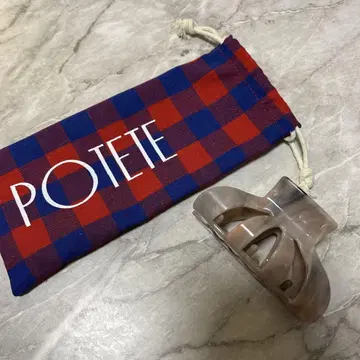 POTETE 포테테 양파 모양 머리핀 돌 회색
