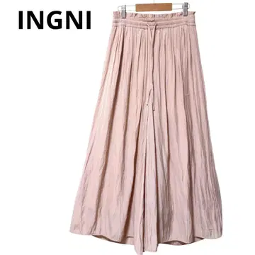 INGNI 잉그 이지 팬츠 와이드 얇은 소재 핑크 새상품급 허리밴딩 M