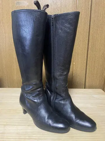 [세일 중] REGAL 리갈 천연 가죽 사이드 지퍼 롱 부츠 23cm