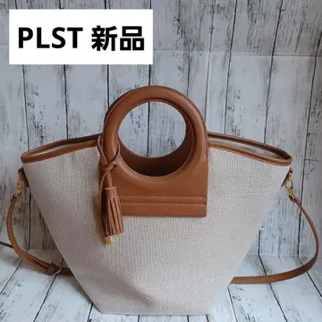 [새상품] PLST 플라스테 토트백 핸드백 베이지