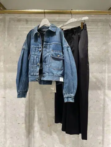 HYKE 풍선 소매 데님 재킷/타입2