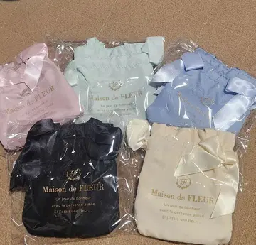 Maison de FLEUR 더블 리본 개더 토트 가챠 컴프