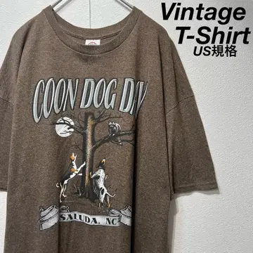[ US 규격 ] 레어 COON DOG DAY 티셔츠 브라운 XL