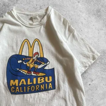 MALIBU CALIFORNIA 맥도날드 t셔츠 기업 로고 M
