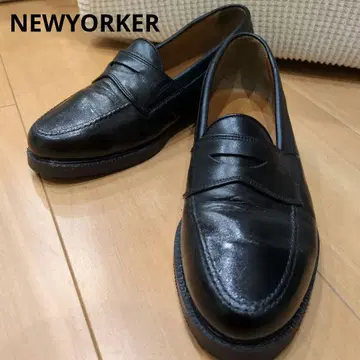 블랙 가죽 로퍼