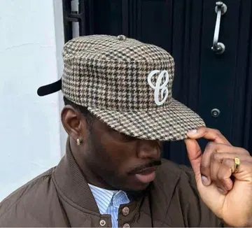 6creyon pillbox cap 필 박스 캡 하운드투스 체크