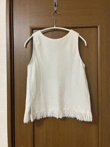 plage 플라주 슬리브리스 프린지 상의