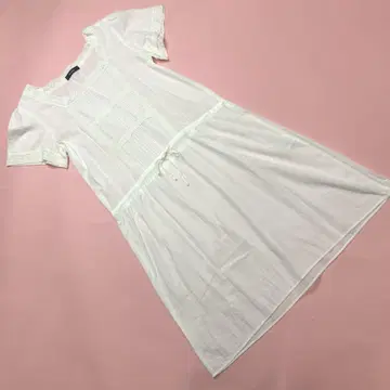 핑크하우스 화이트 레이스 원피스